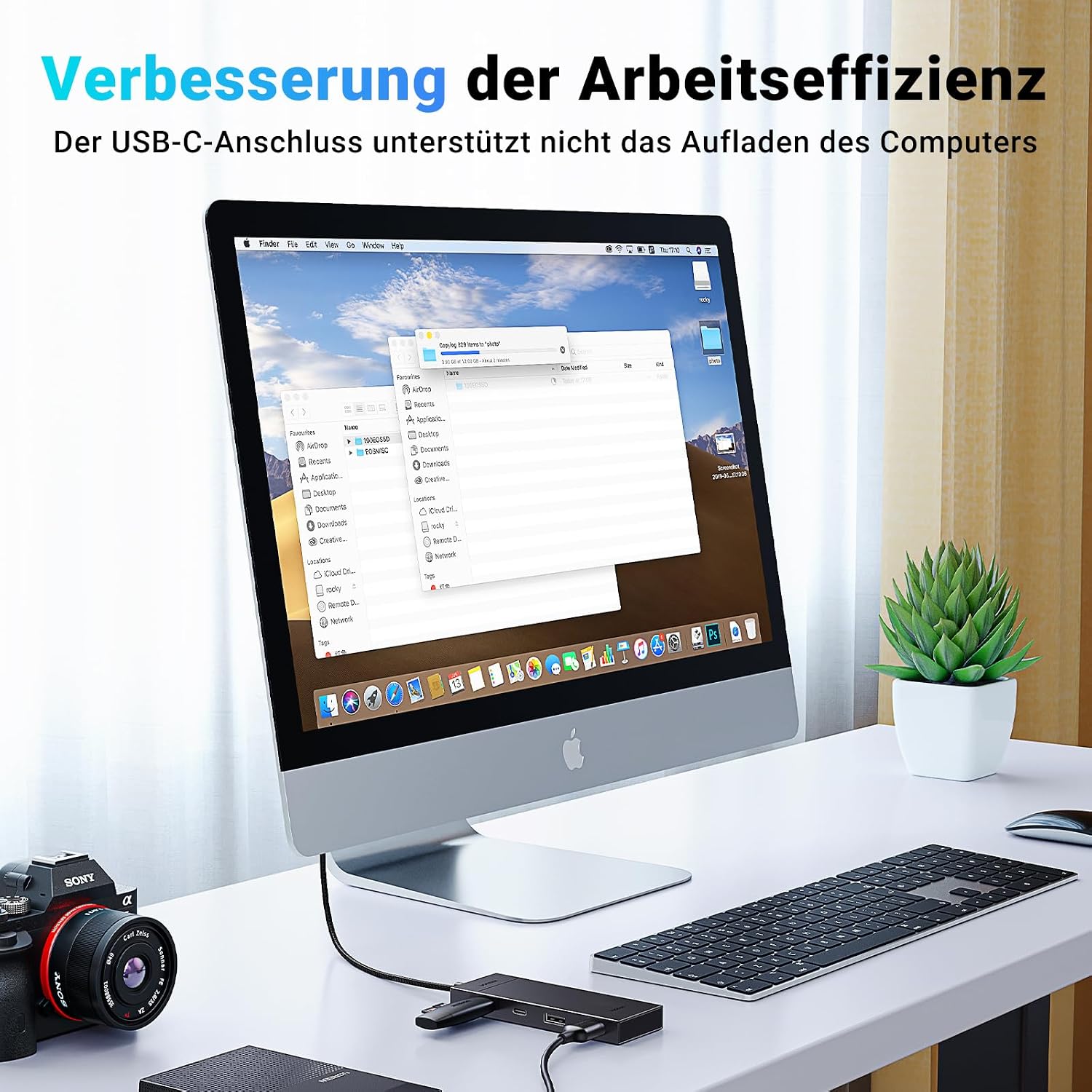 UGREEN USB-C Hub 4 Port 10 Gbps Adapter Splitter fuer Laptop