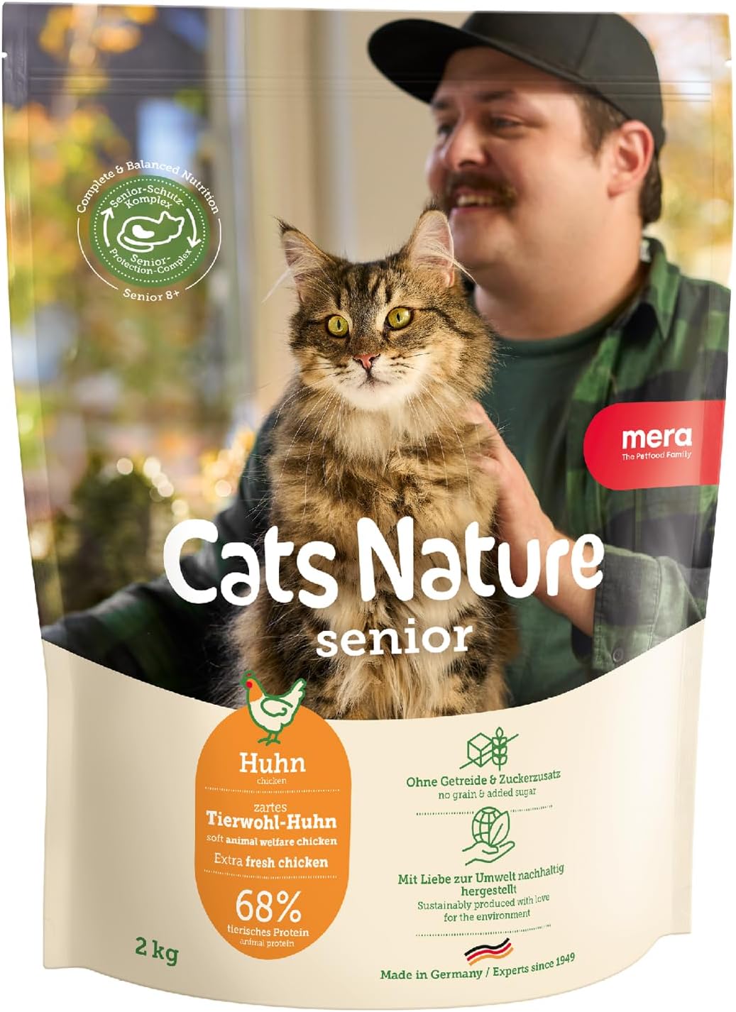 MERA Cats Nature Huhn Senior Nassfutter 12x85g fuer aeltere Katzen versch