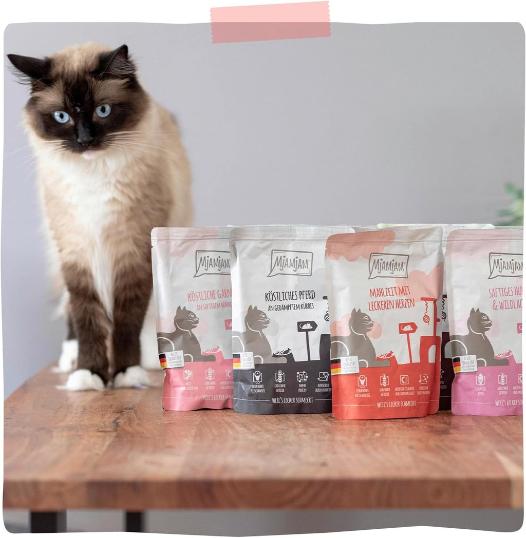 Katzen-Nassfutter MjAMjAM 125- Mixpaket verschiedene Sorten getreidefrei