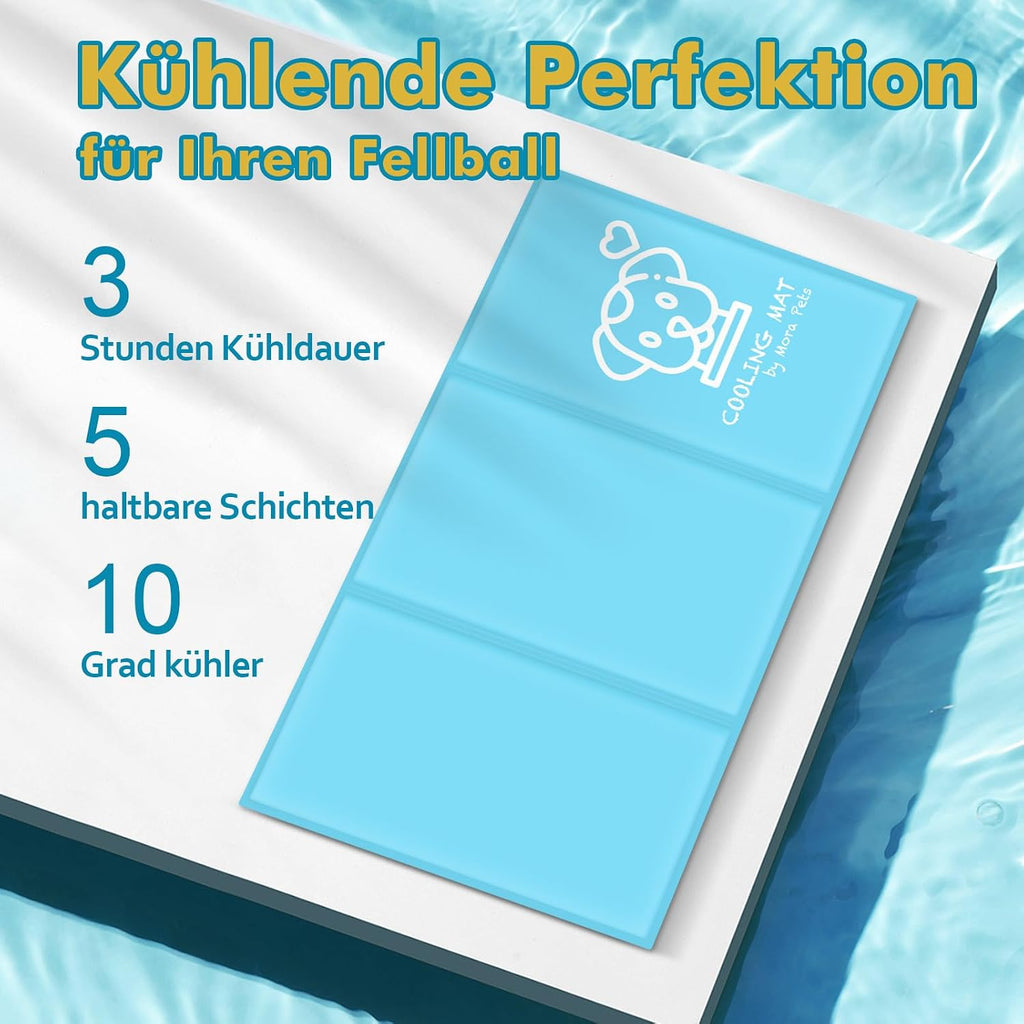 Pawtasy selbstkuehlende Hundematte S 50 x 40 cm Grau mit Gelfuellung