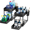 Unter Waschbecken Regal 2 Etagen Spuelschrank Organizer schwarz