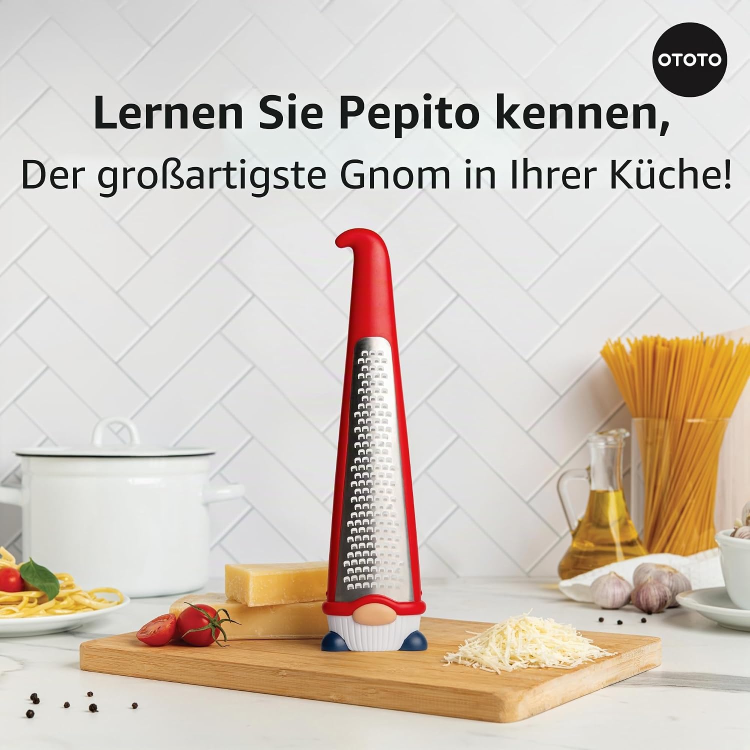 OTOTO Barry The Box Kaesereibe Edelstahl kompakt Kuechenreibe