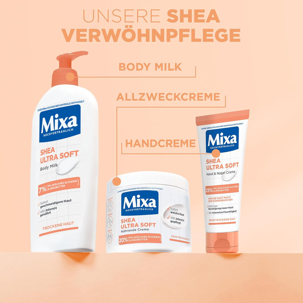 Mixa Shea Ultra Soft Handcreme 100 ml fuer trockene und rissige Haende