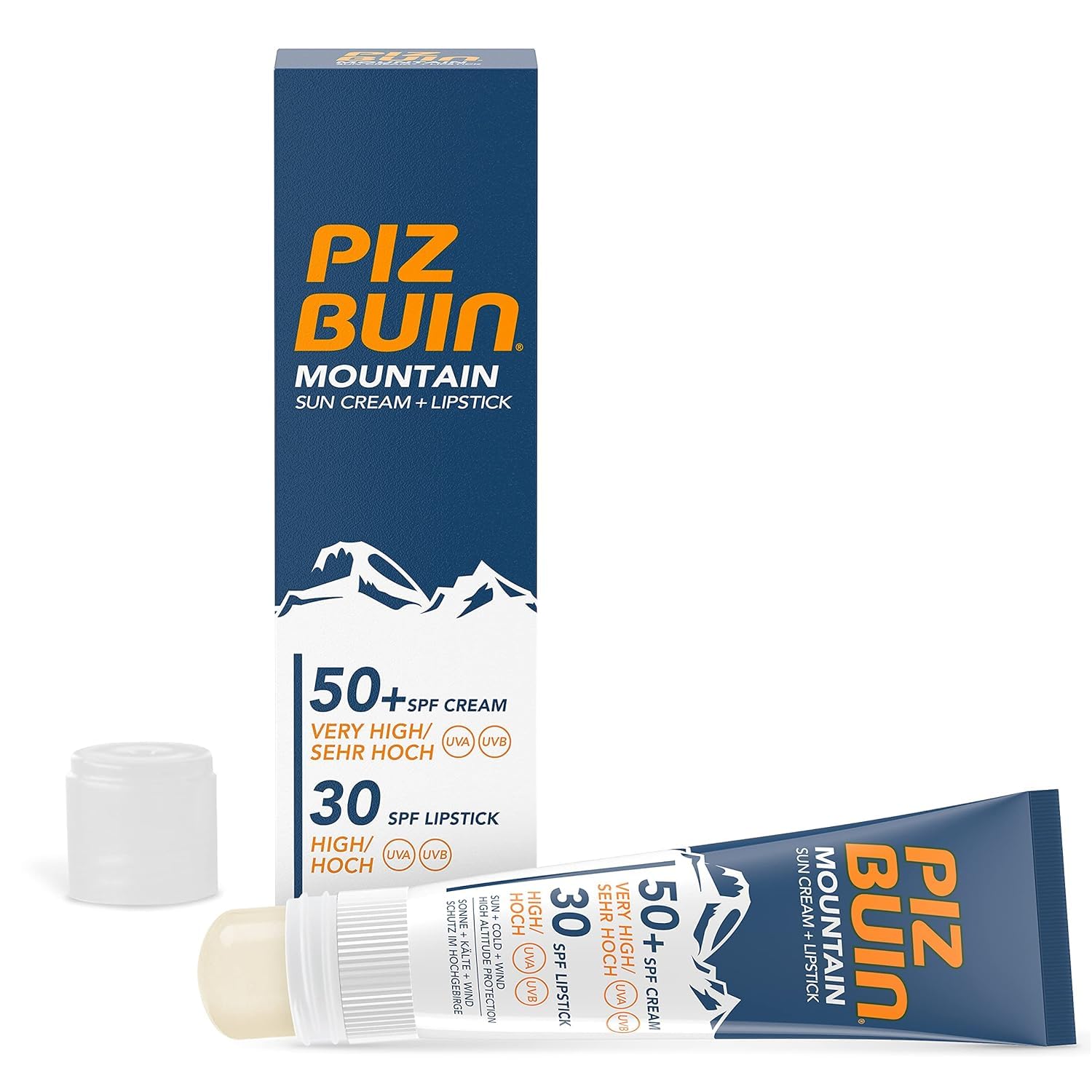 Piz Buin Mountain 2‑in‑1 Sonnencreme LSF 50+ und Lippenpflege LSF 30 22,3ml