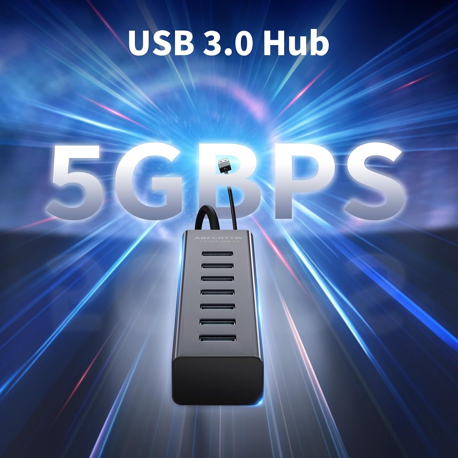 USB 3.0 Hub 7 Port Aluminium 5 Gbps Verteiler 30cm-180cm