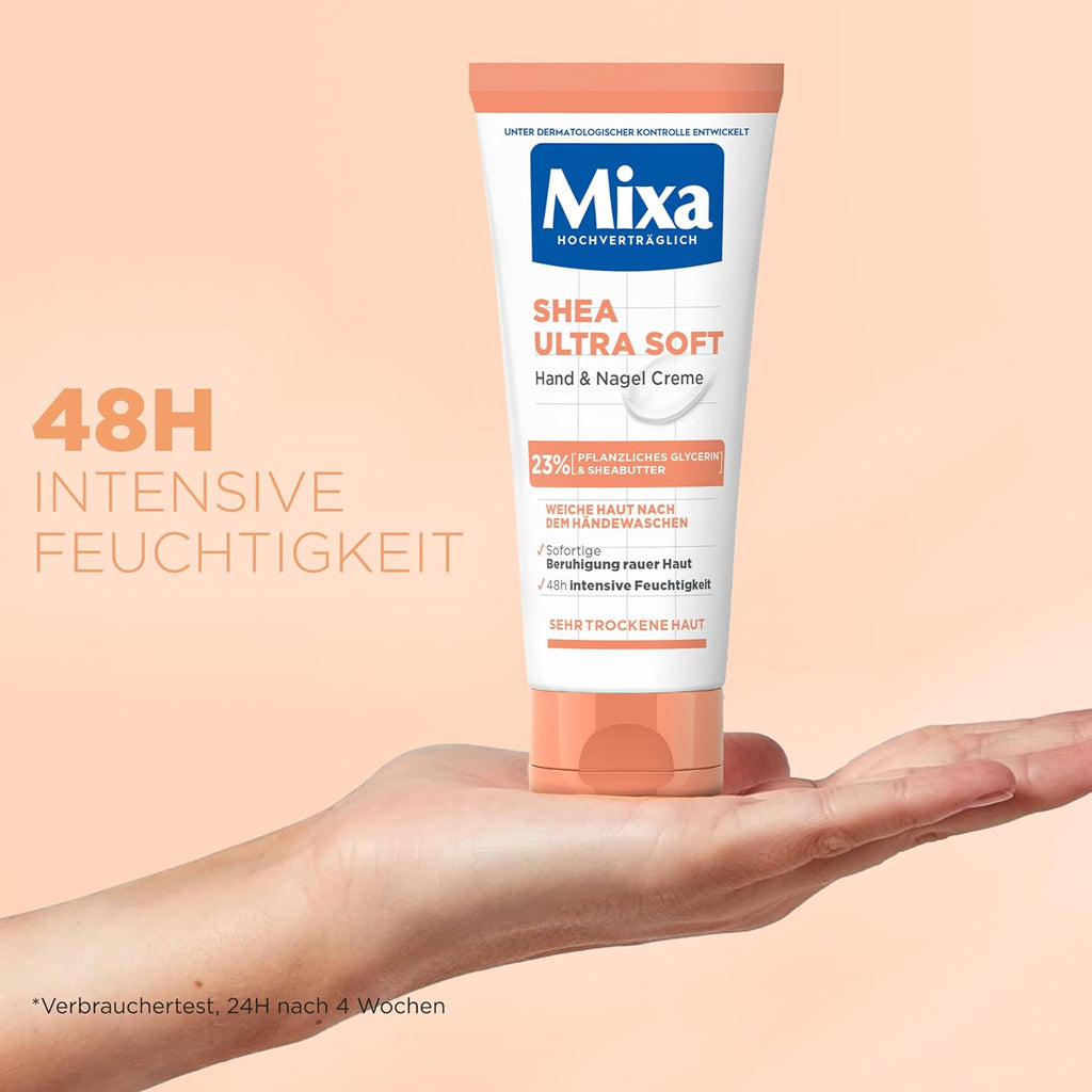 Mixa Shea Ultra Soft Handcreme 100 ml fuer trockene und rissige Haende