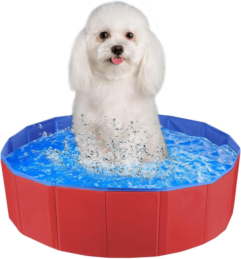 Faltbarer Hundepool 50x8 cm PVC Planschbecken fuer kleine und grosse Hunde