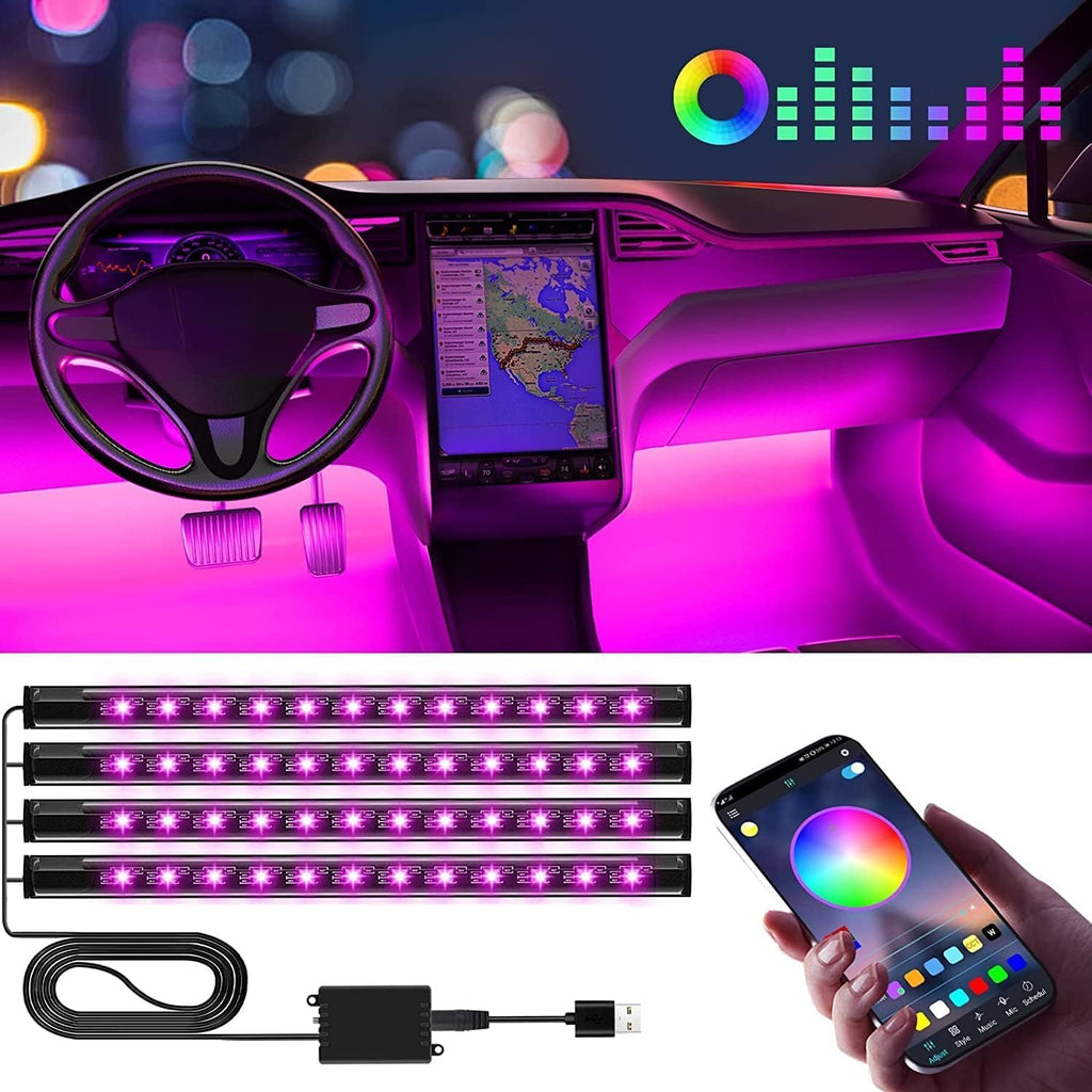Winzwon Auto LED Ambientebeleuchtung mit App Steuerung 16 Mio Farben