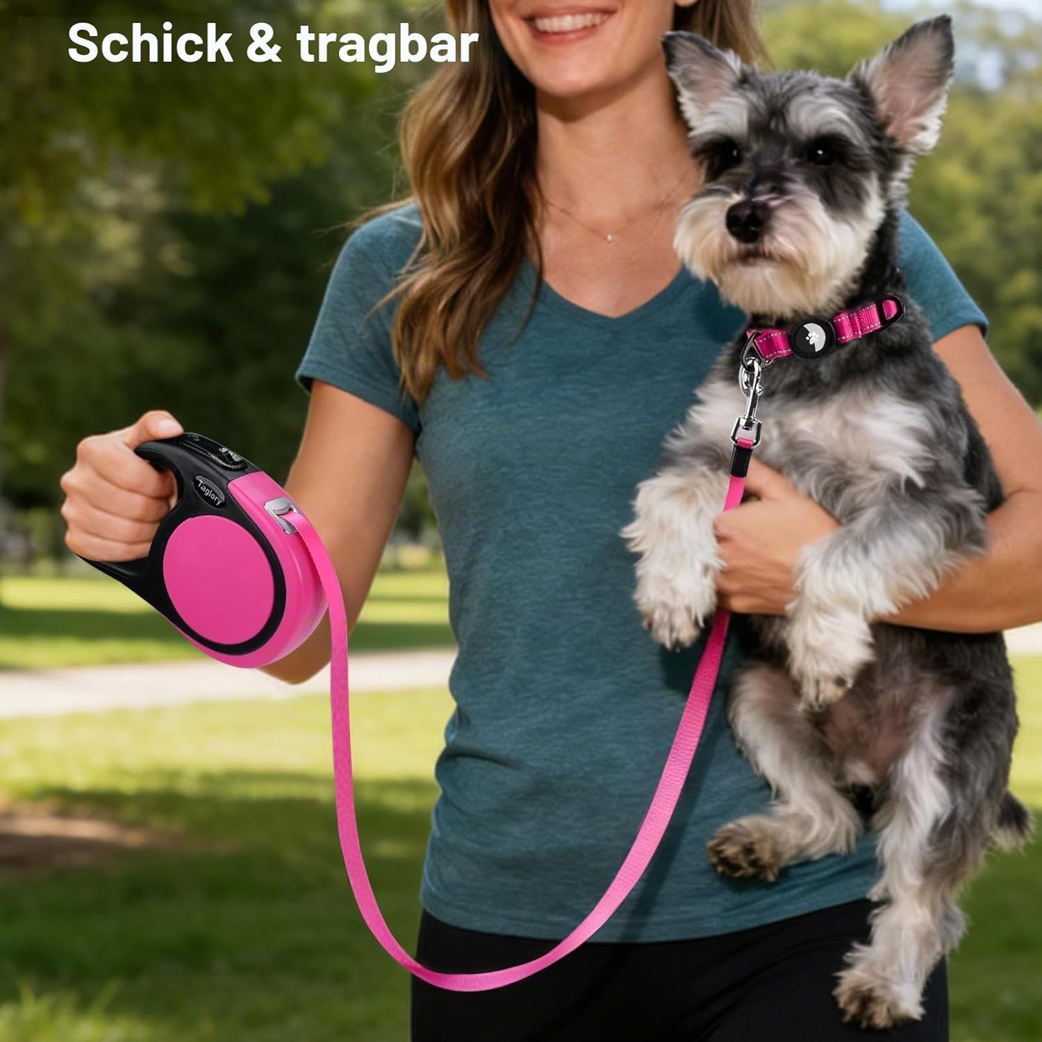 Taglory ausziehbare Hundeleine 5 m fuer kleine und mittelgrosse Hunde