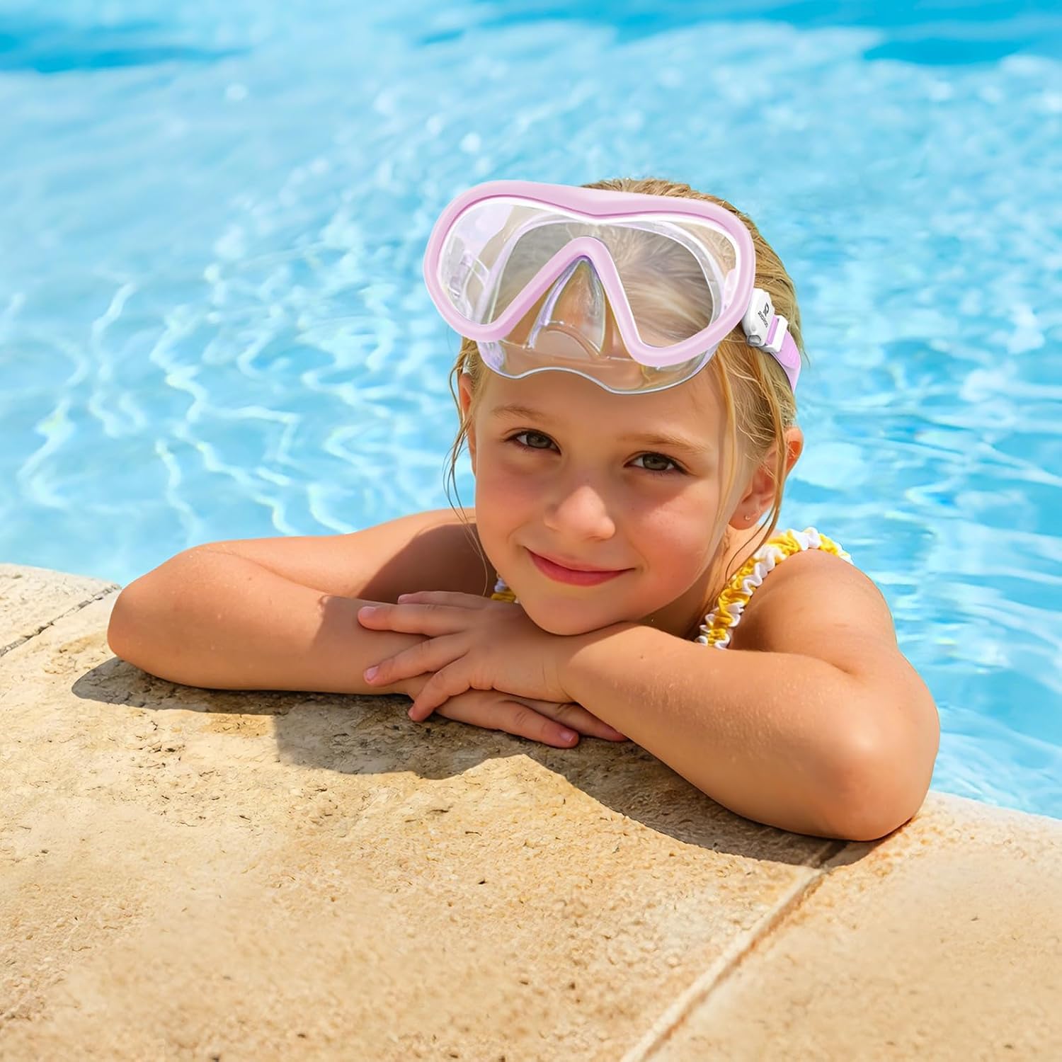 Kinder Schwimmbrille 180° Panorama Taucherbrille Anti-Beschlag Auslaufsicher
