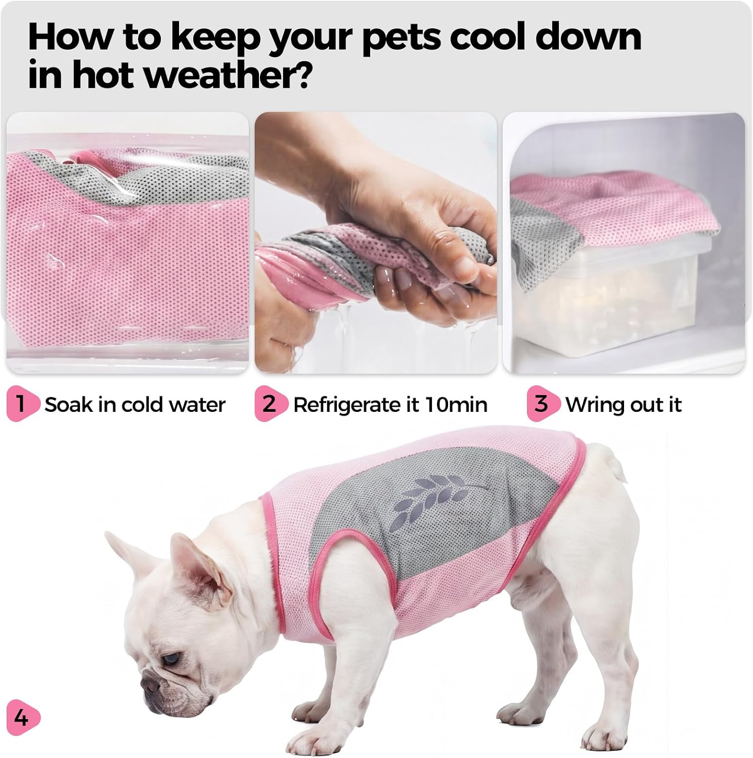 Hundekuehlweste Blau Sommer Kuehljacke Sonnenschutz Outdoor S-XXL