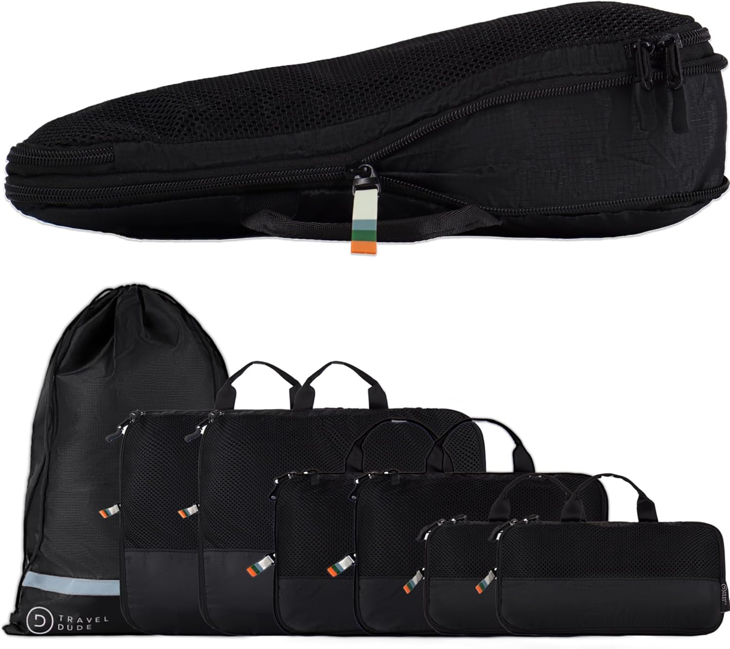 7er Kompressions Packing Cubes Reise-Organizer Set Reisebeutel Packtaschen