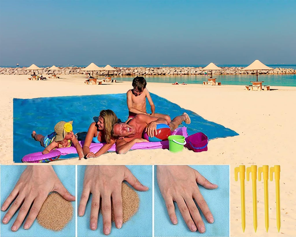 Sandfreie Stranddecke faltbar ultraleicht gross waschbar fuer Strand Picknick