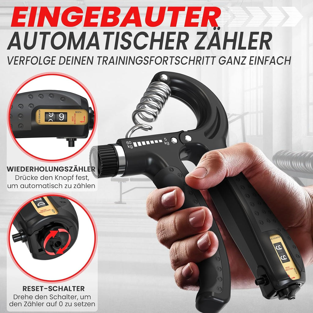 FUNFLEX Handtrainer Set 5-teilig Fingertrainer Griffkraft Unterarmtraining