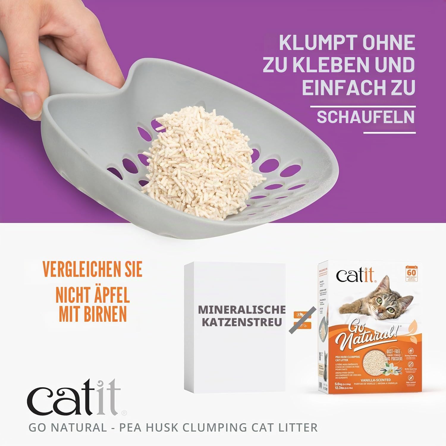 Catit Go Natural Katzenstreu 2,8kg klumpend Lavendel verschiedene Sorten