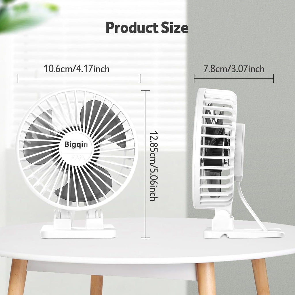 Mini USB Tischventilator 3 Geschwindigkeiten tragbarer Luefter schwarz