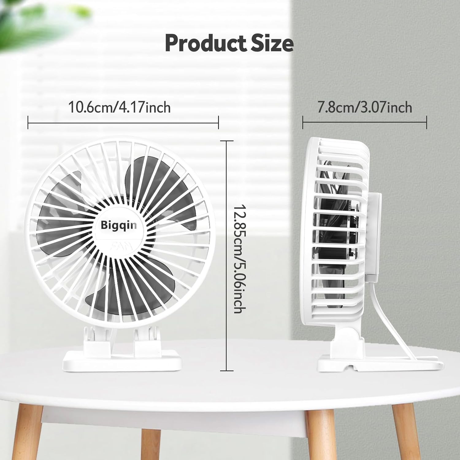 Mini USB Tischventilator 3 Geschwindigkeiten tragbarer Luefter schwarz