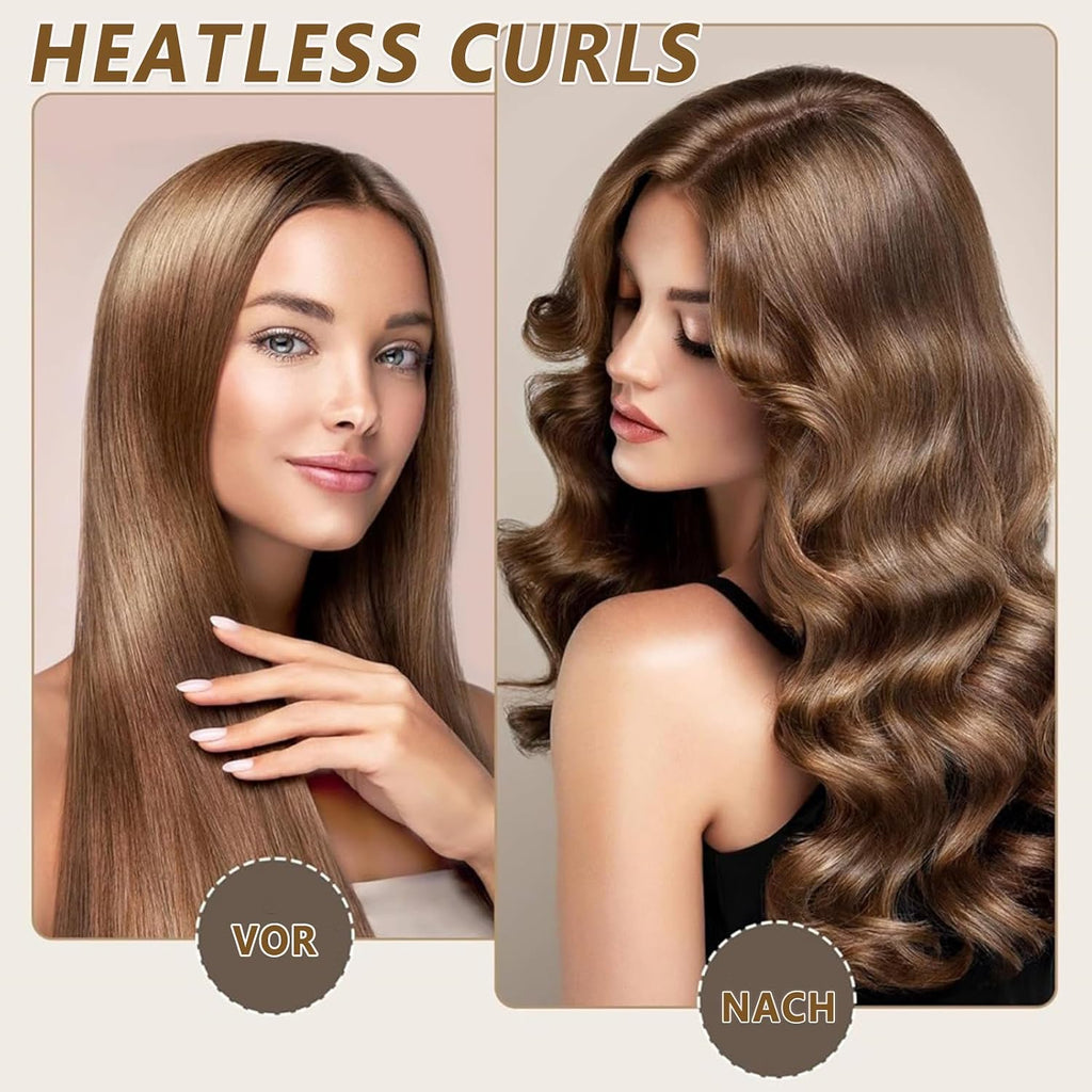 Heatless Curls Lockenwickler schwarz - Locken ohne Hitze ueber Nacht DIY Curler