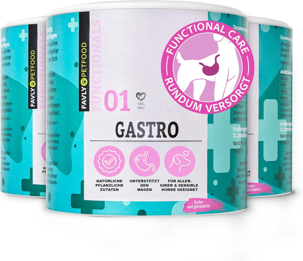 FAVLY Pulver Magen-Darm fuer Hunde - getreidefreies Ergaenzungsfutter, Rotulm