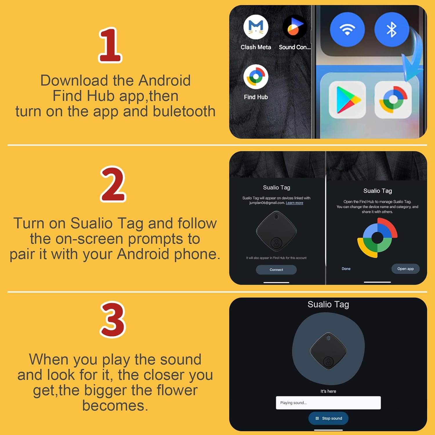 Air Tracker Schluesselfinder 4er Pack Schwarz Android Smart Tag Google Find Hub