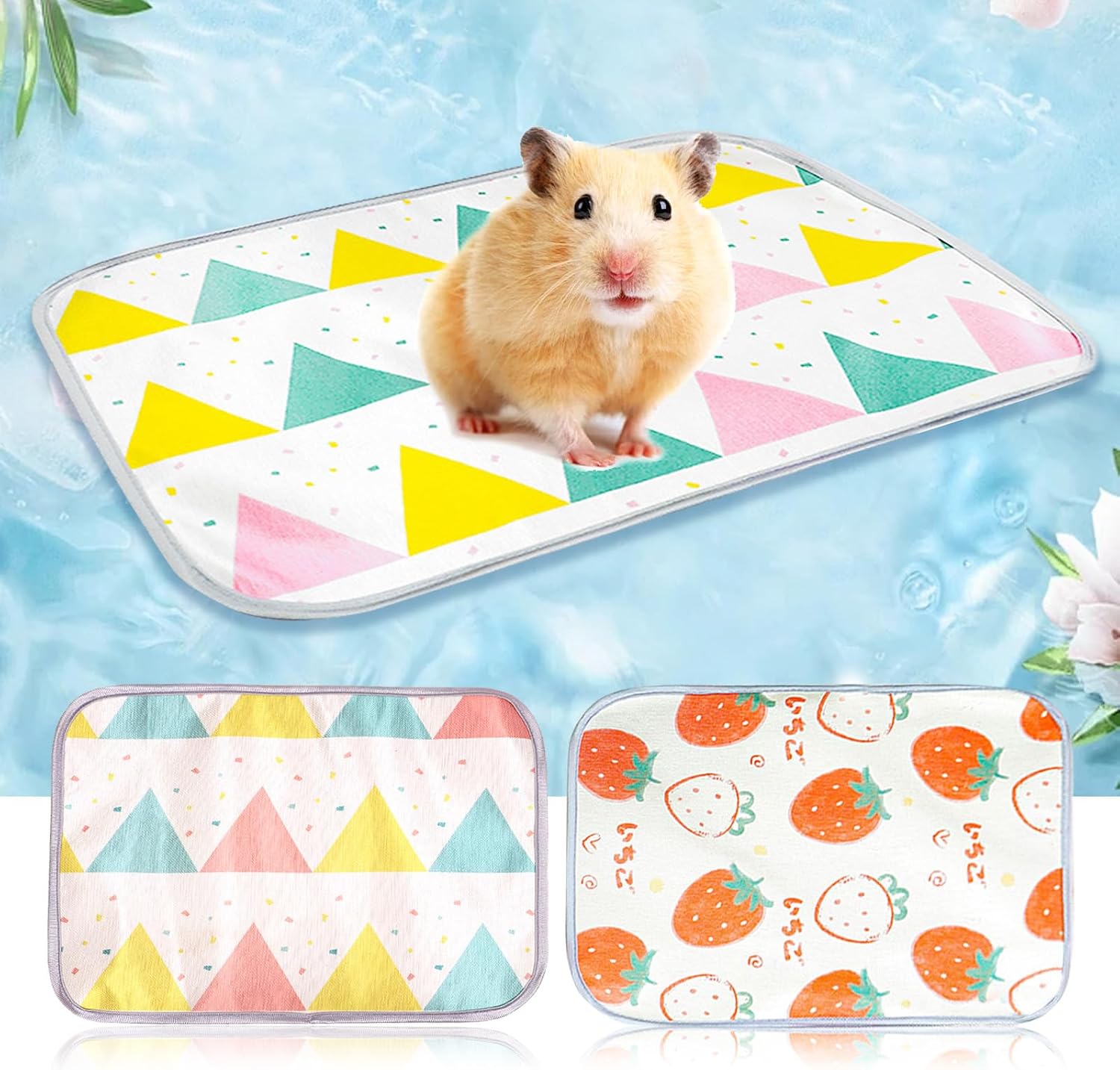 2er-Pack Kuehlmatte 50x40 cm fuer Haustiere Katzen Kaninchen Hamster