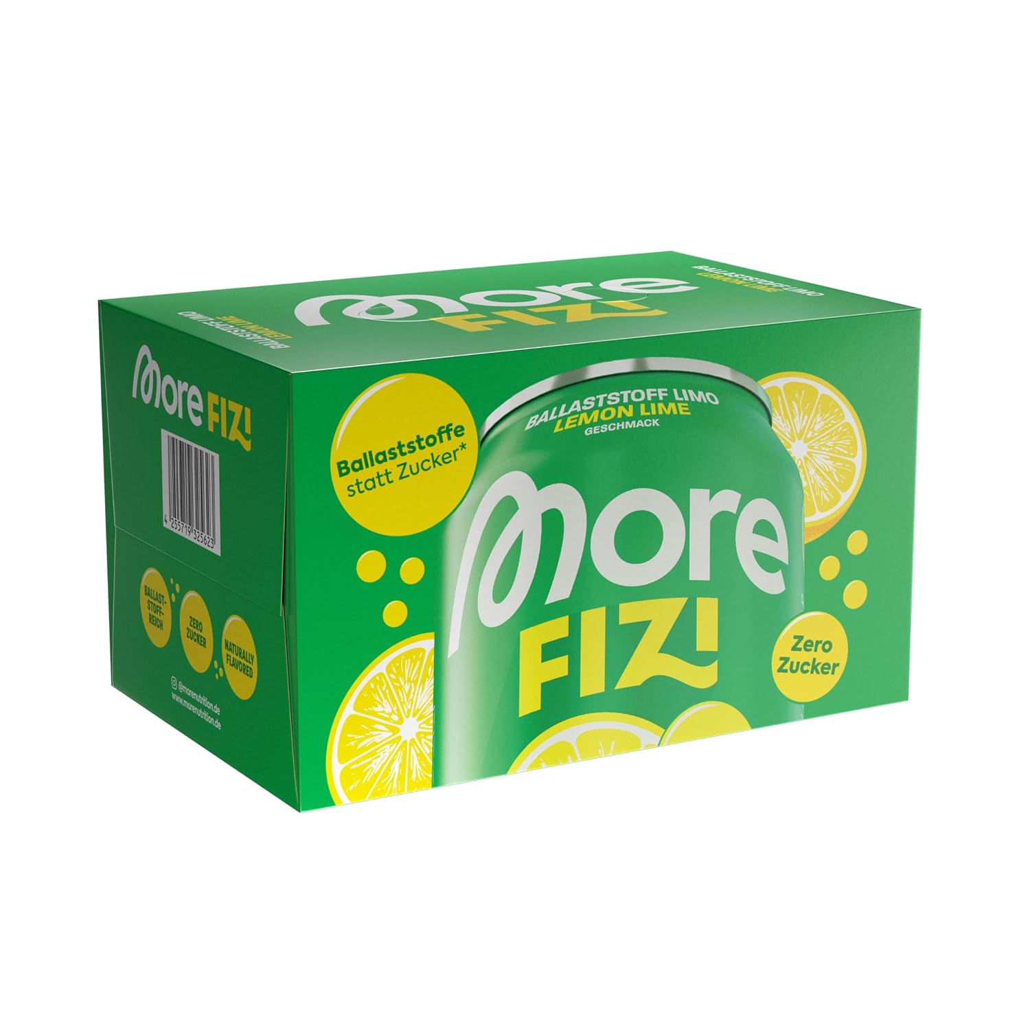 MORE Fizi White Peach Ballaststoff-Limonade Ballaststoffe 6er Pack
