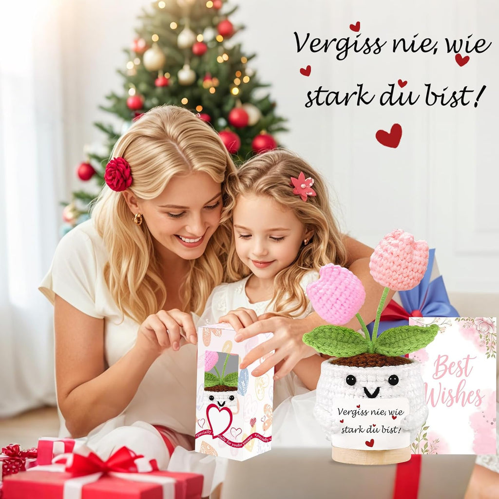 Gehaekeltes Herz Anhaenger Gluecksbringer Geschenk Valentinstag