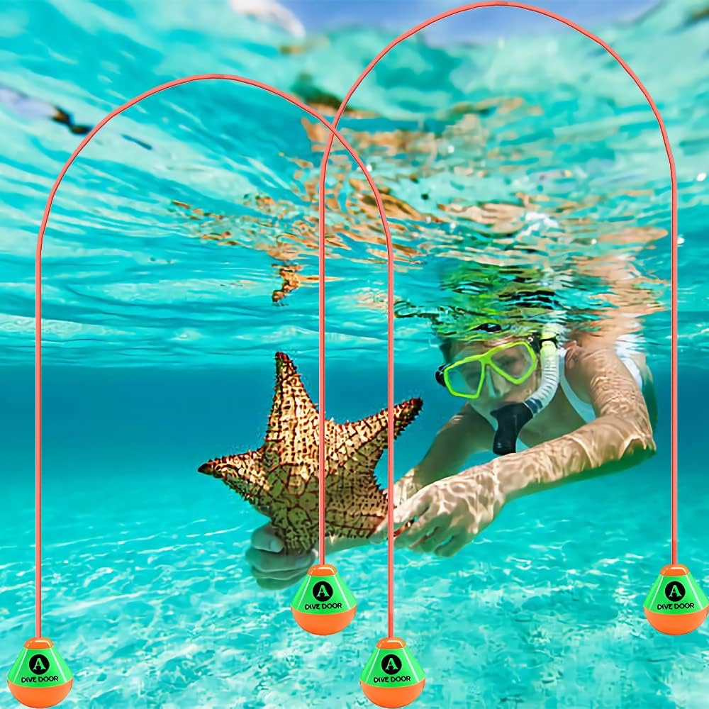 2x Tauchringe Kinder 2,5m Pool Spielzeug Tauchspiel Wasserspielzeug ab 5 Jahren