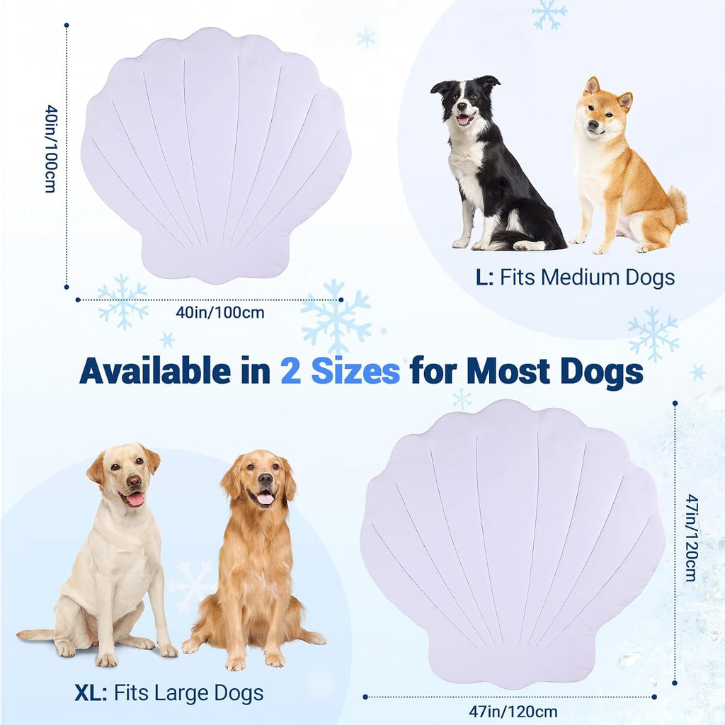Kühlmatte Hund 100x100 cm wendbar waschbar 2cm-120cm selbstkühlend ohne Gel