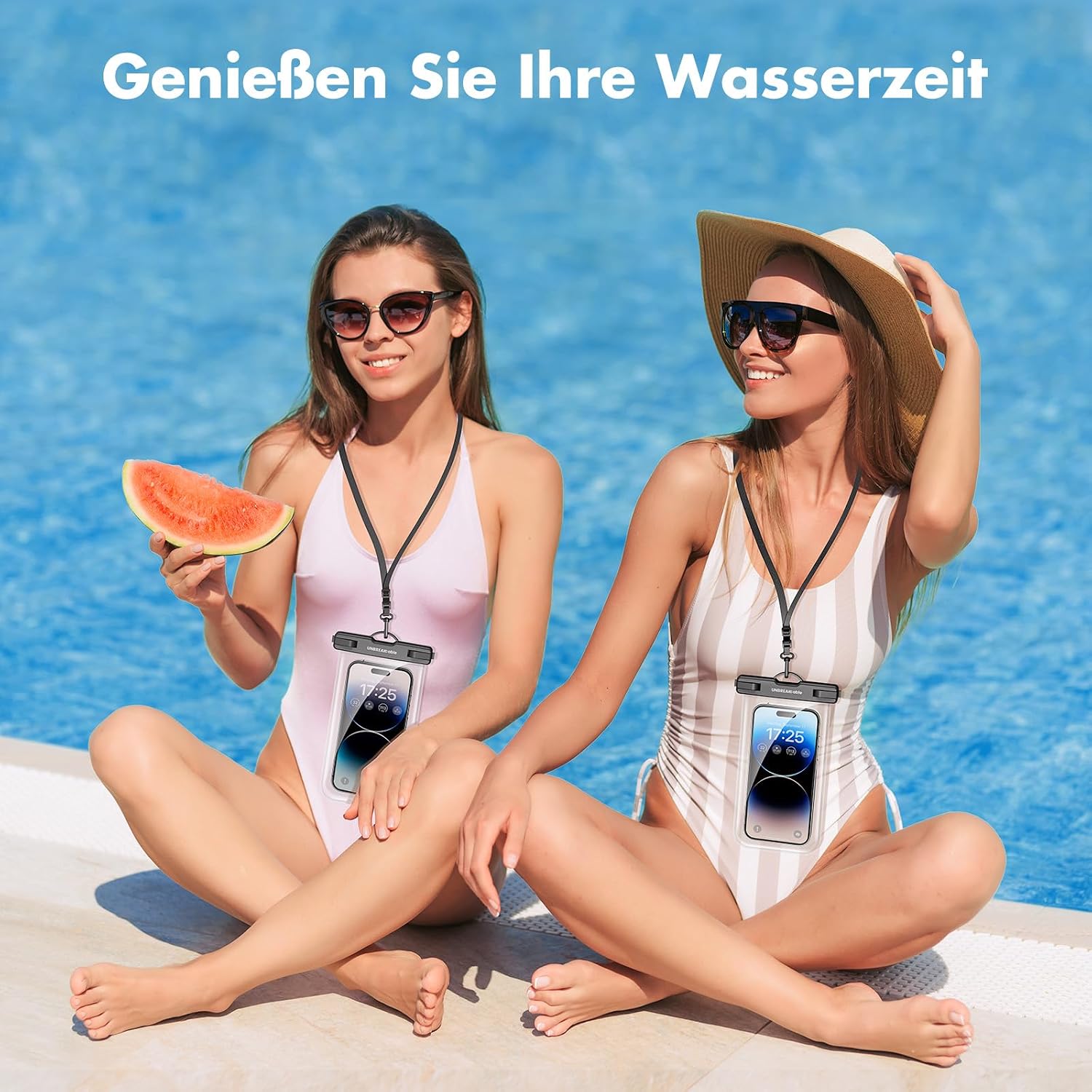 UNBREAKcable wasserdichte Handytasche 2er Set 7,0" IPX8 Universal Kristallklar