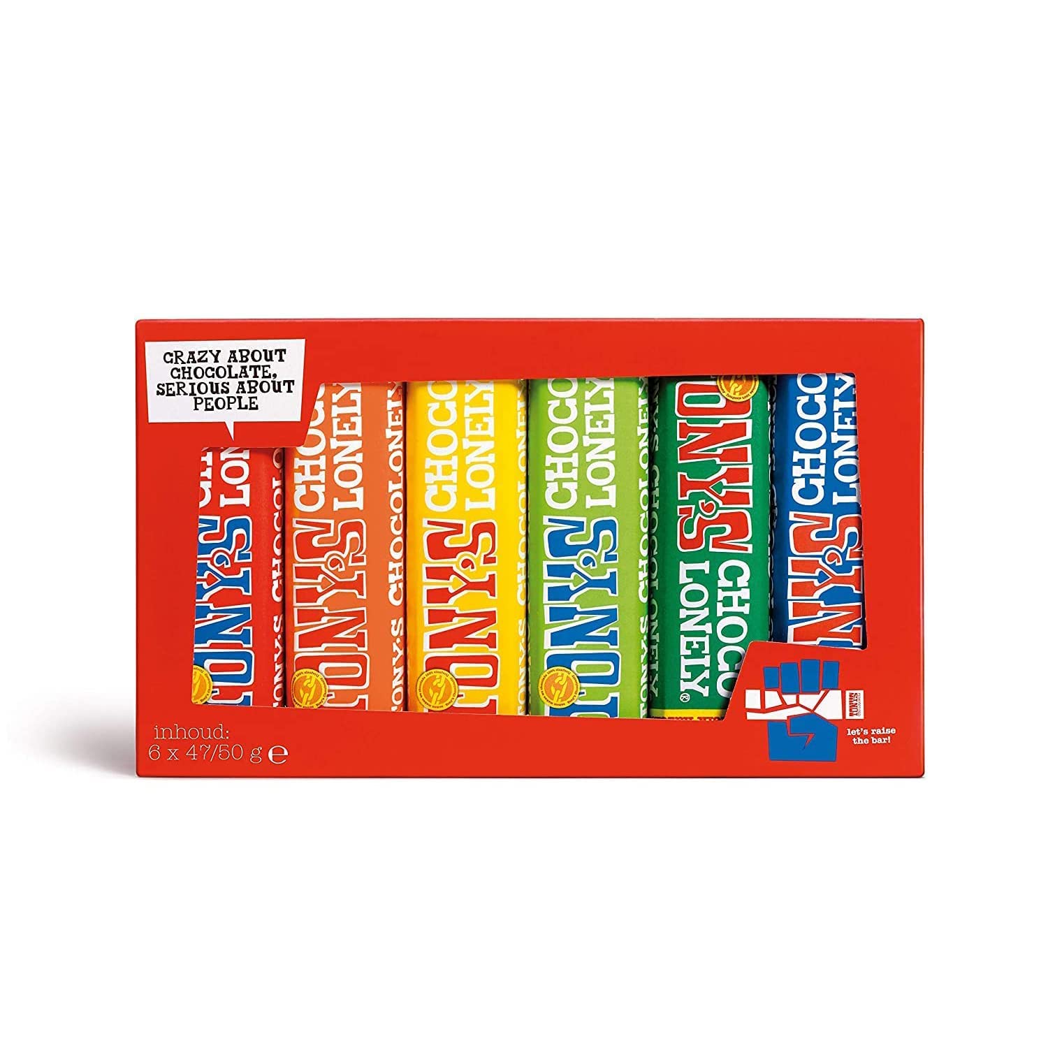 Tony's Chocolonely Schokoladen Mix Geschenkbox 8er Set verschiedene Sorten