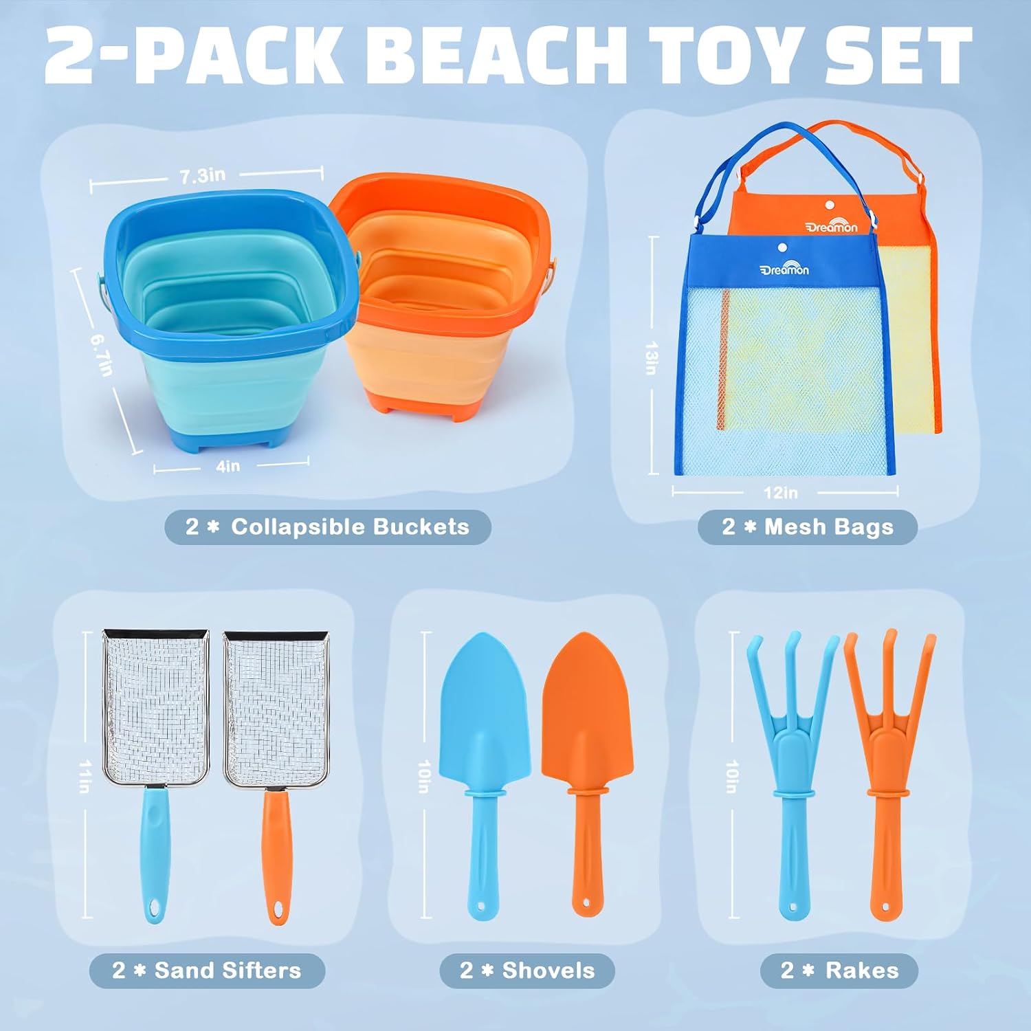 Sandspielzeug Set Kinder Strandspielzeug mit Eimer und Schaufel