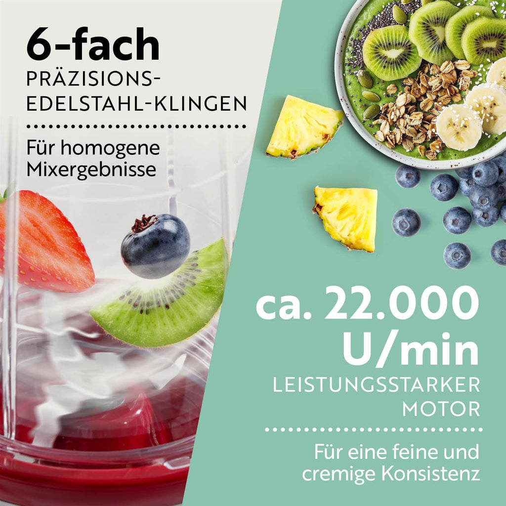 Gourmetmaxx Mr Magic Mixer Standmixer Smoothie Maker 18-teilig