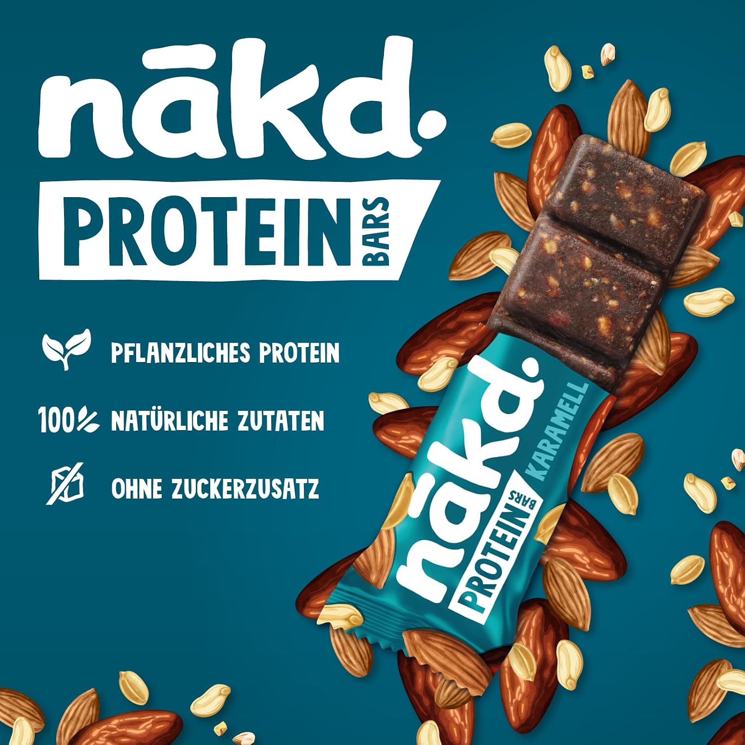 Nākd Protein Riegel Erdnussbutter vegan 16 x verschiedene Sorten