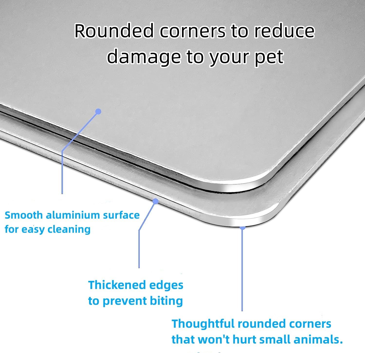 Kuehlplatte Hund Katze 50×30 cm Aluminium Kuehlpad 12cm-30cm physikalisch