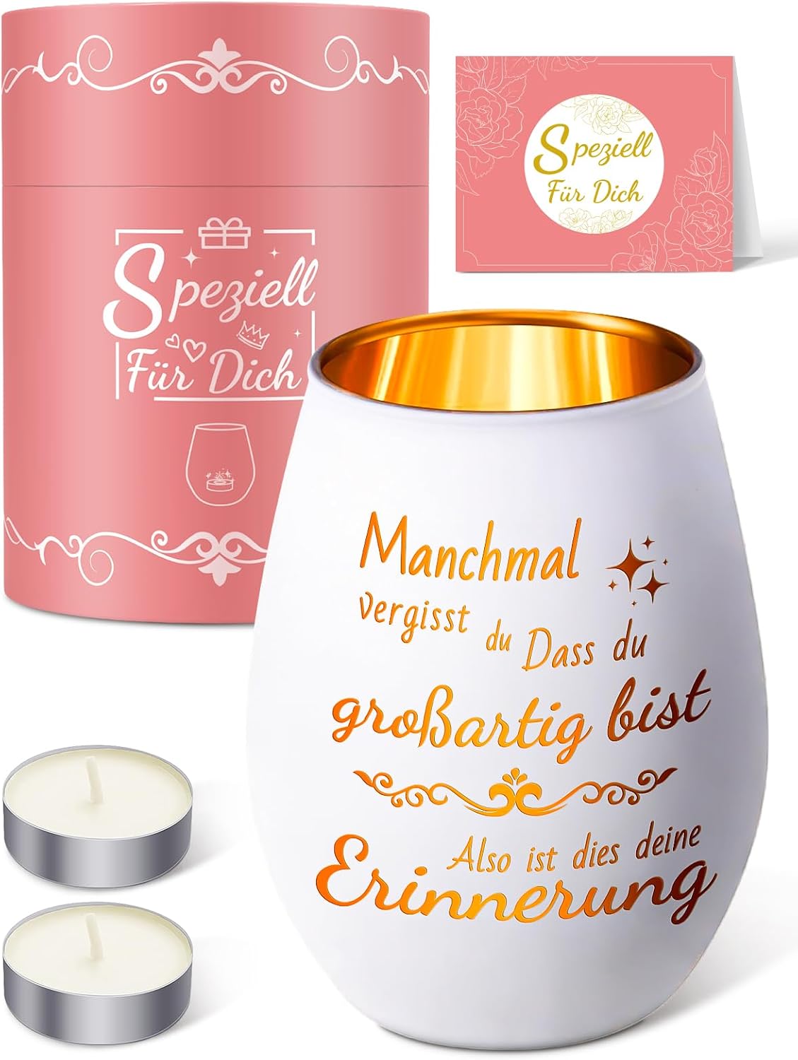 Windlicht mit Gravur verschiedene Farben Glas Windlichter Spruch Geschenk fuer Fr