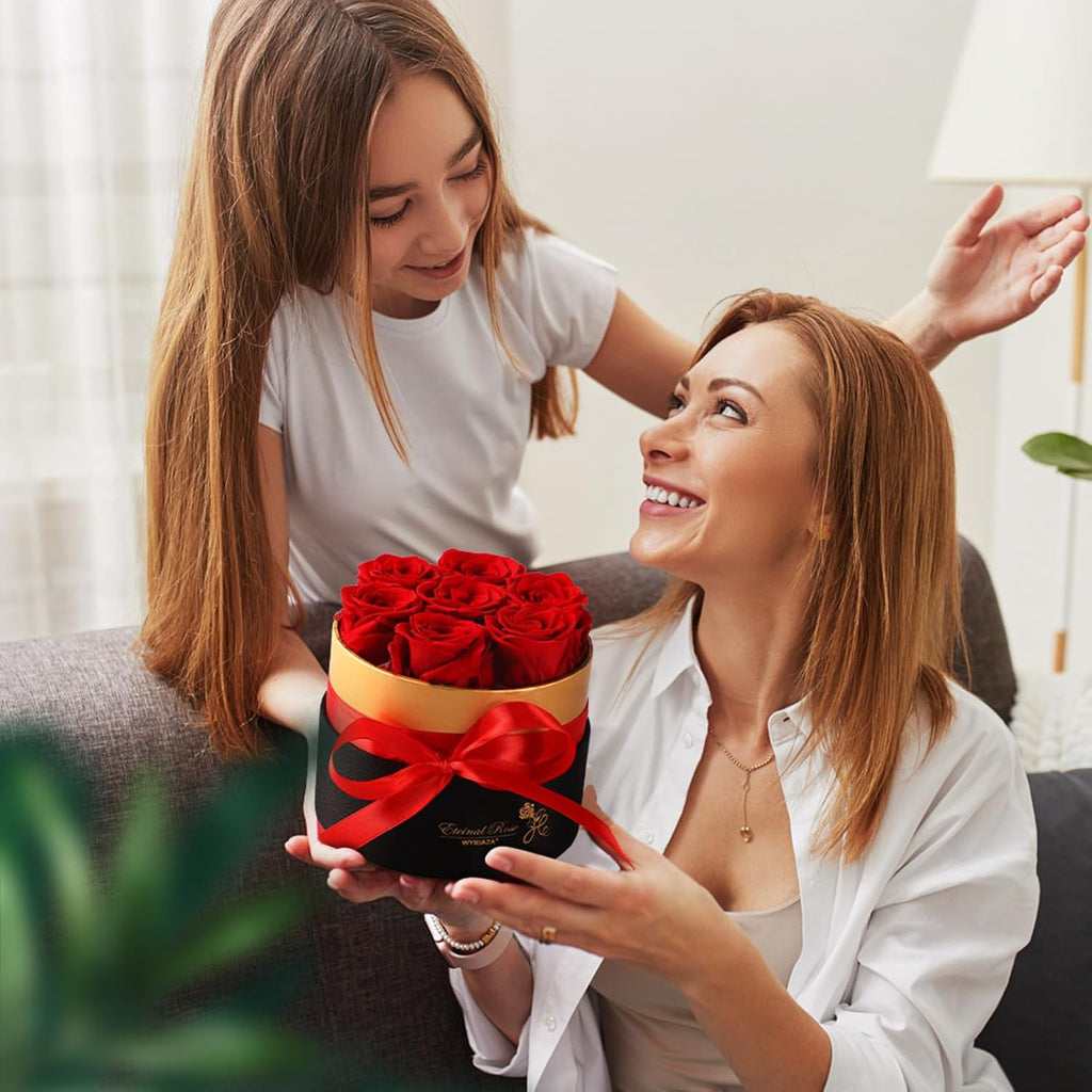 Ewige Rose Geschenk fuer Frauen Mama Freundin konservierte Rose im Geschenkset