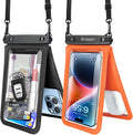 Rynapac wasserdichte Handytasche IPX8 2er Set bis 8" mit Band Schwarz