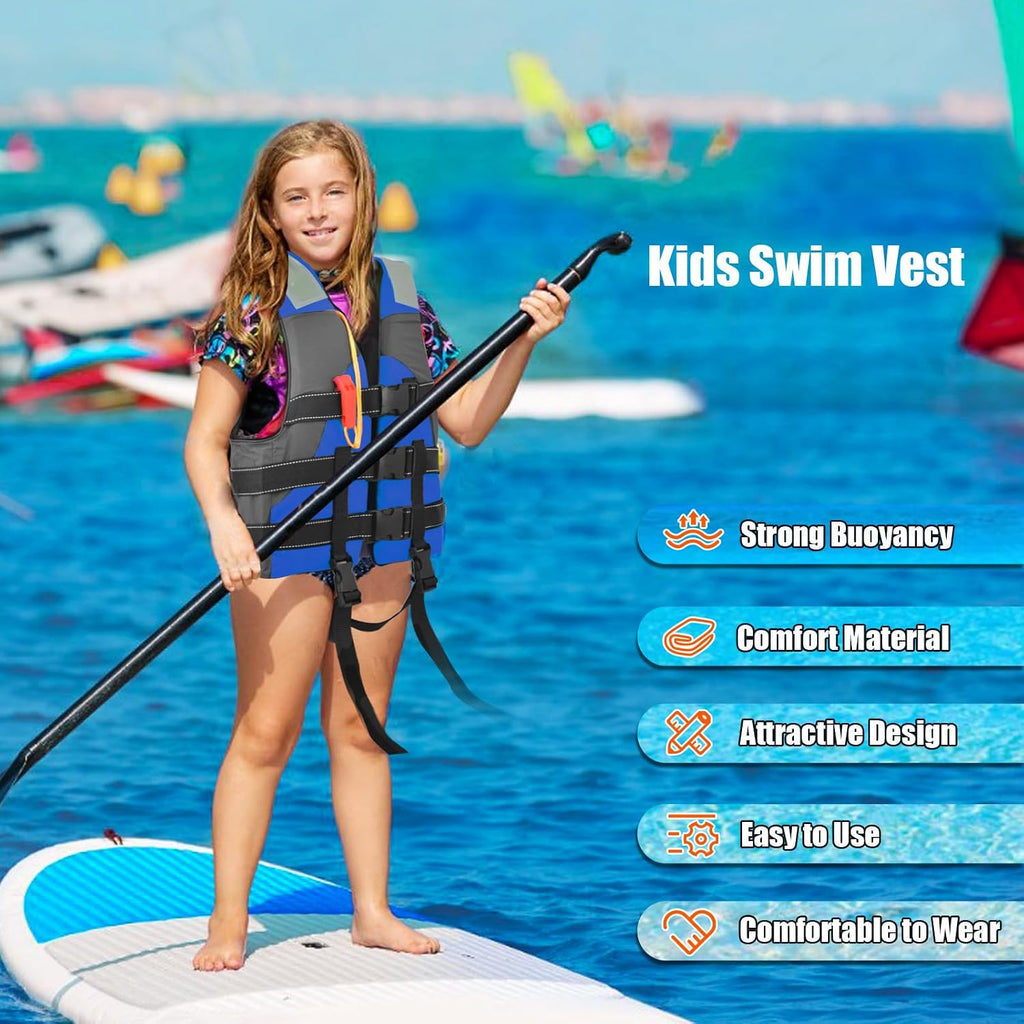 Schwimmweste Kinder mit verstellbaren Sicherheitsgurten, Schwimmhilfe