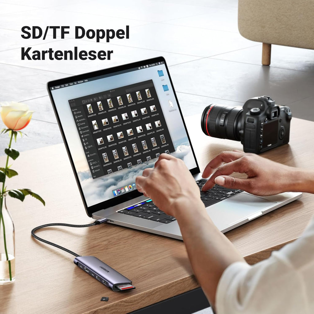 UGREEN Revodok USB-C Hub mit HDMI 4K, PD 100W, SD Kartenleser