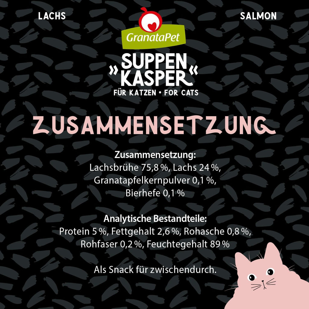 GranataPet Suppenkasper Multipack 6 Sorten 12x70ml Katzen-Suppe verschiedene Sor