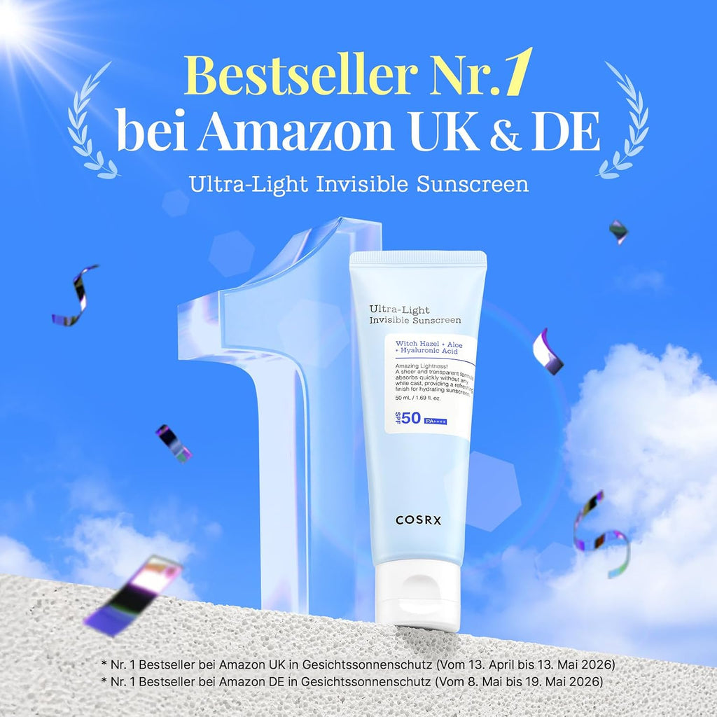 COSRX Sonnencreme LSF transparent leicht mit Hyaluronsaeure