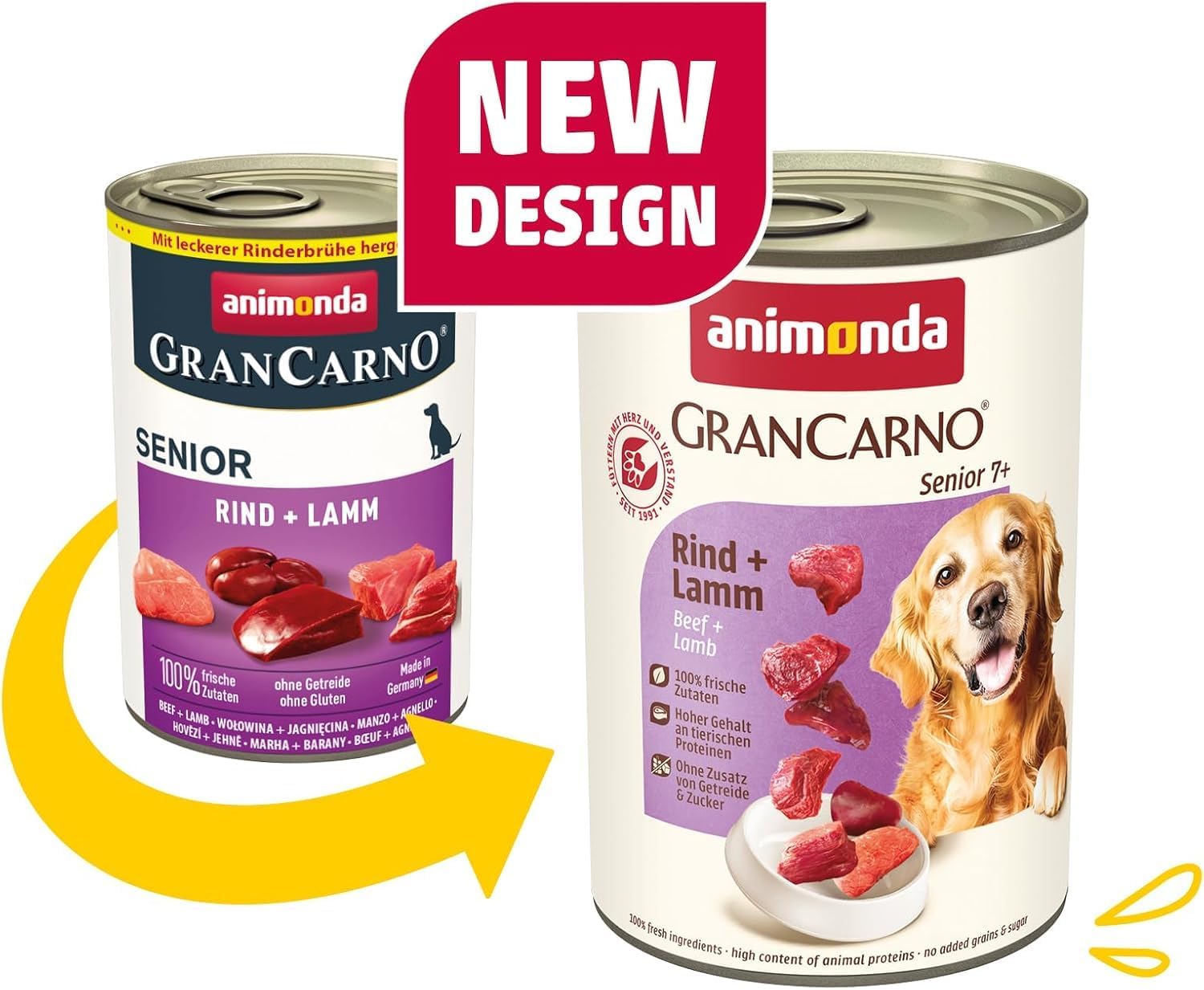 animonda GranCarno Senior Hundefutter Rind und Lamm Nassfutter