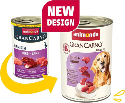 animonda GranCarno Senior Hundefutter Rind und Lamm Nassfutter