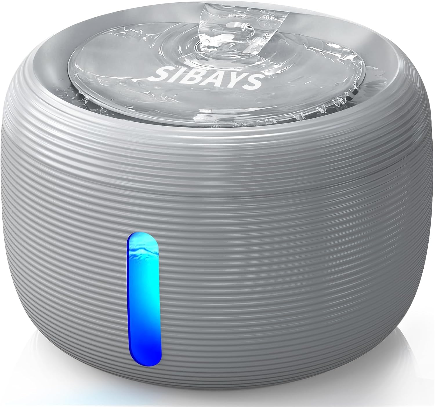 SIBAYS Katzen Trinkbrunnen mit leisem 25 dB Pumpenmotor, LED, Aktivkohlefi