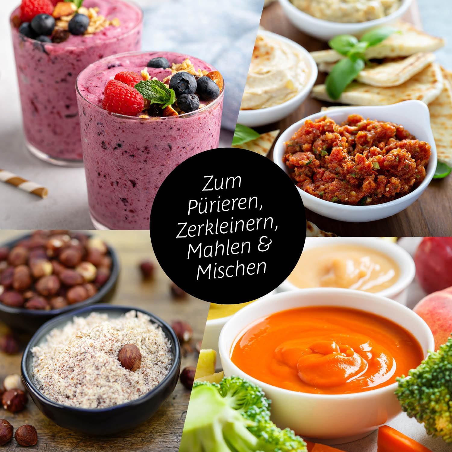 Gourmetmaxx Mr Magic Mixer Standmixer Smoothie Maker 18-teilig