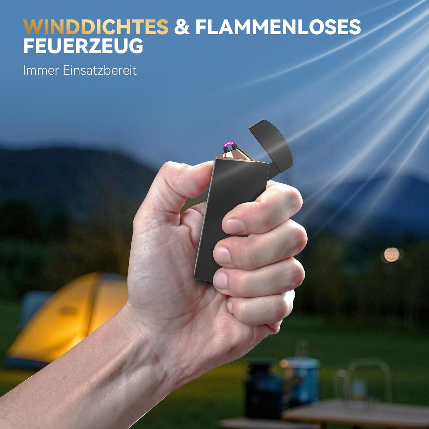 Coquimbo USB Feuerzeug elektrisch wiederaufladbar winddicht Geschenk
