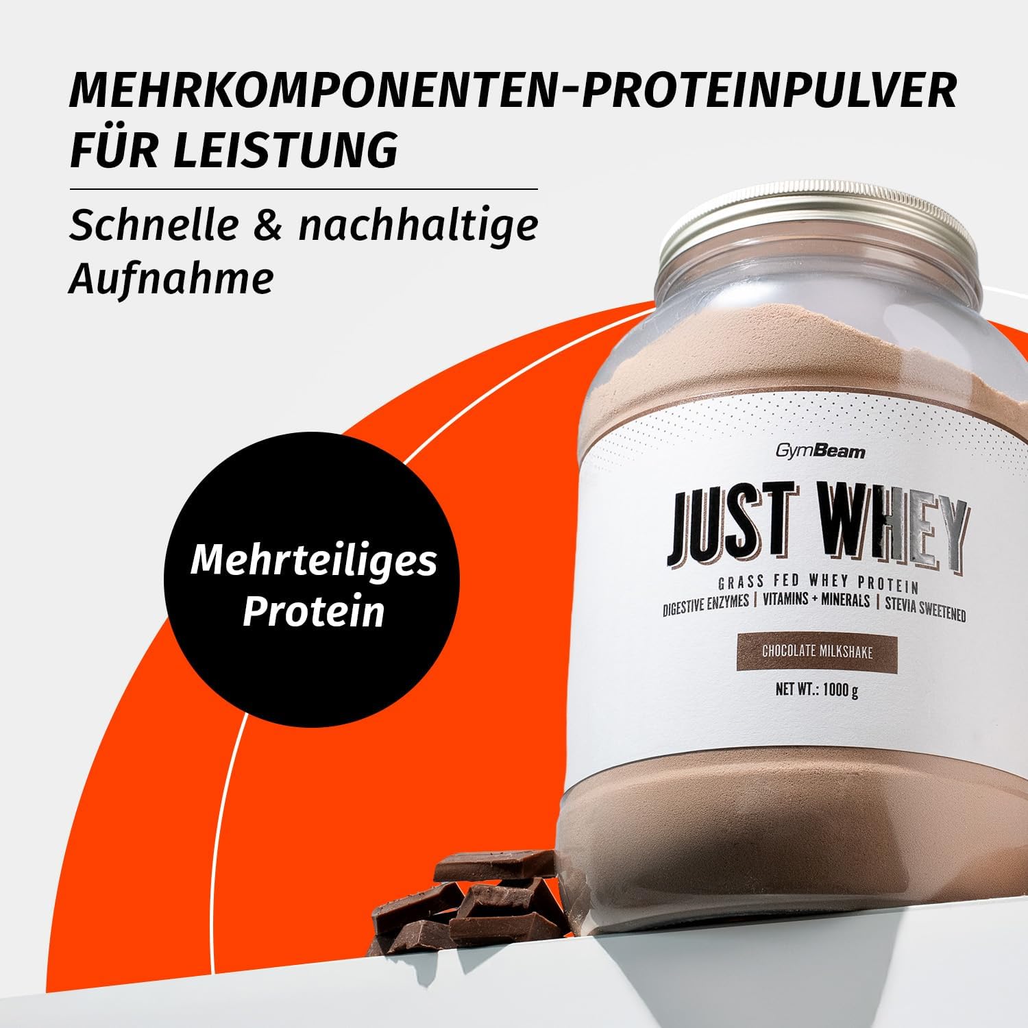 Just Whey Protein Pulver Banane mit Digezyme BCAA verschiedene Sorte