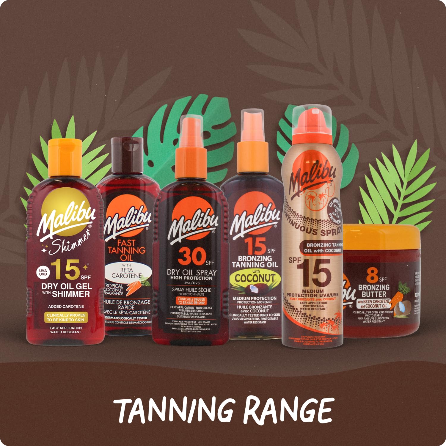 Malibu Fast Tanning Koerperbutter 300 ml mit Beta‑Carotin, wasserfest