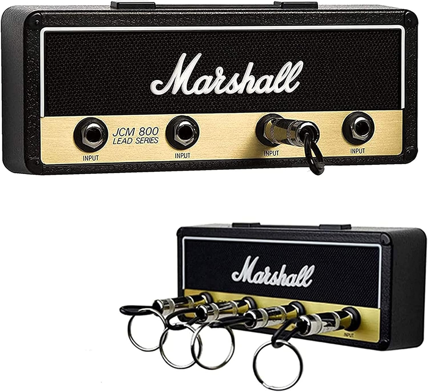 Marshall Jack Rack 2.0 Schluesselhalter Wandmontage mit 4 Gitarrensteckern Schwar